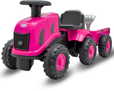 Baby Mix Benny traptractor met aanhanger roze - Kindertractor