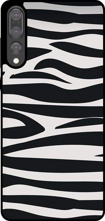 Smartphonica Telefoonhoesje Geschikt voor Huawei P20 Plus met zebra opdruk - TPU backcover case zebra design - Zwart Wit geschikt voor Huawei P20 Plus