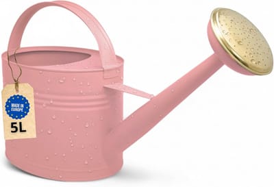 Metalen Gieter - Waterkan Staal - Planten Water Geven - Verwijderbare Sproeikop - 5 Liter - Roze