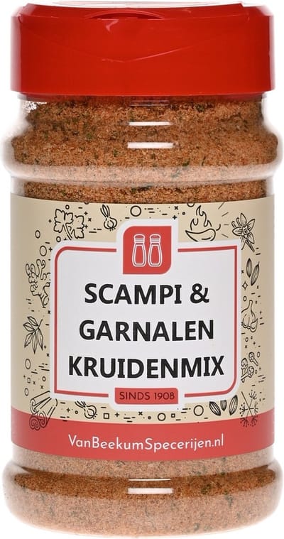 Van Beekum Specerijen - Scampi & Garnalen Kruidenmix - Strooibus 220 Gram