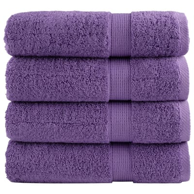 vidaXL - Badhanddoeken - SOLUND - 4 - st - 600 - g/m² - 70x140 - cm - paars