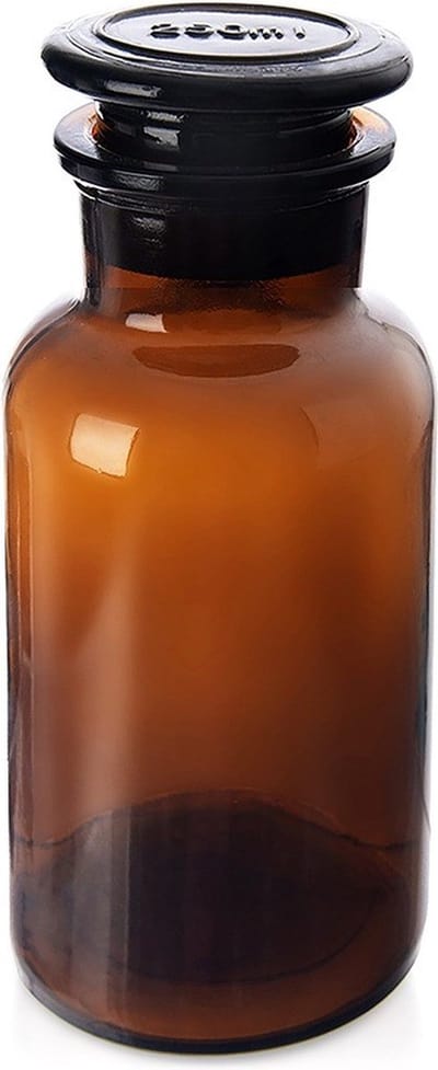 Voedselcontainer Glas Bruin met Kurk Wijde Hals 250 ml - Vershoudbakjes - Vershouddoos - Bakjes - Diepvriesbakjes - Vershouden