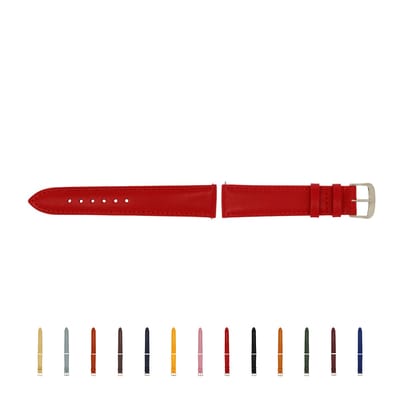 SELVA horlogeband, 14-24 mm, leer, verwisselbaar, vervangende band voor smartwatch, gemaakt in Duitsland