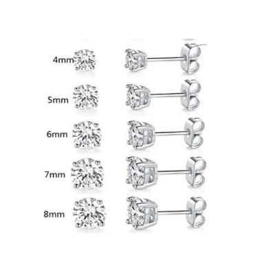Aramat Jewels | Oorbellen | Voordelige Zilveren Oorbellen met Zirkonia | 4mm | | | Zilver | Kinderen, Volwassenen | Verkleurd niet