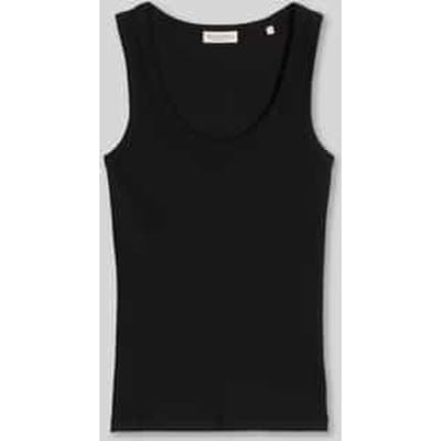 Slim fit tanktop van katoenmix