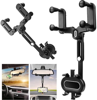 EXCITAT Houder - Telefoonhouder - Draaibaar - Geschikt voor Auto, Telefoon, Dashboard, Voorruit - Zwart