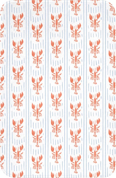WC mat 40x60 cm - Antislip - Meer – Hummer – Orange – Blau - Toiletmat - Vloermat - Douchemat - Toilet tapijt - Toiletmatten