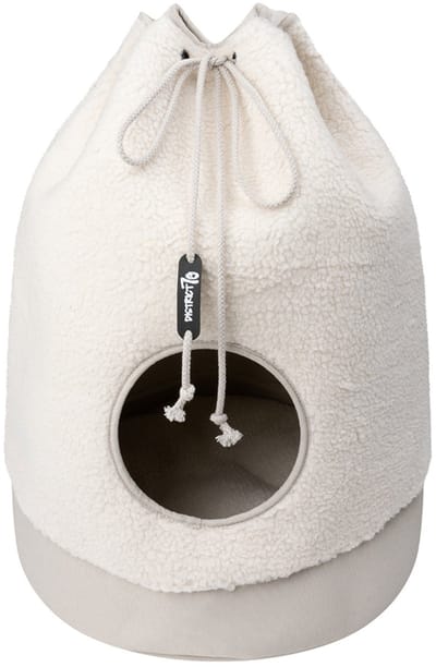 District 70 CASA Teddy - Trendy kattenhuis van superzachte stof - Afmetingen 45 x 45 x 60 cm - Cream