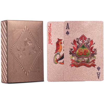 Cartes à jouer en polymère premium résistantes à l'humidité Parfaites pour les cadeaux de poker Plus encore ! Construction durable de haute qualité, design élégant, usage quotidien pratique beige