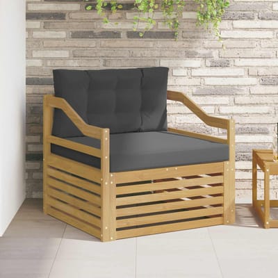 vidaXL - Buitensofa - Wit - en - antracietkleurig