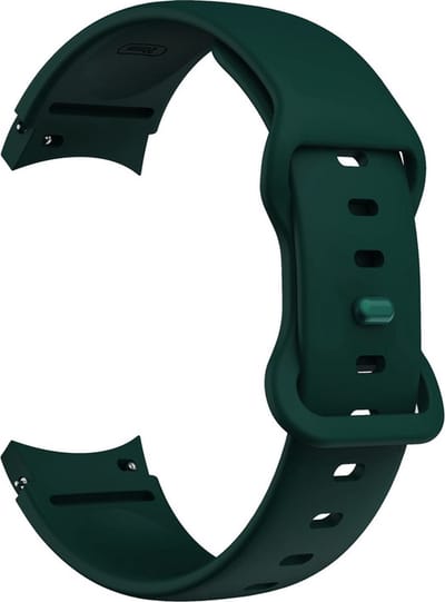 Siliconen bandje - geschikt voor Samsung Galaxy Watch 7 / Watch FE / Watch 6 / Watch 6 Classic / Watch 5 / Watch 5 Pro / Watch 4 / Watch 4 Classic - donkergroen