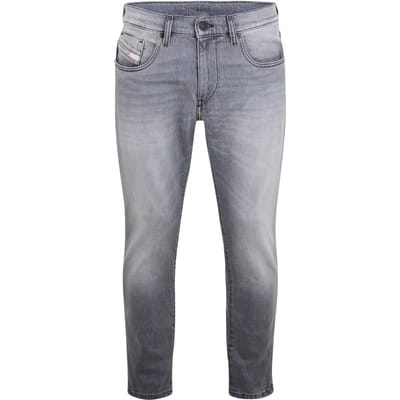 Diesel Heren Gewassen Denim 5 Pocket Straight Leg Jeans (Grijs)
