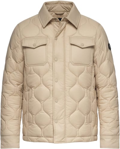 OMBRE Jas - Lange Mouw - Drukknopen - Effen Beige S