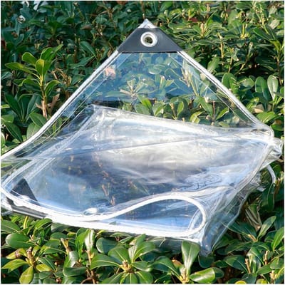 Transparant Zeildoek - Afdekzeil Tuin - Buiten Beschermen - Scheurvast Weerbestendig - 4x6 Meter - Helder