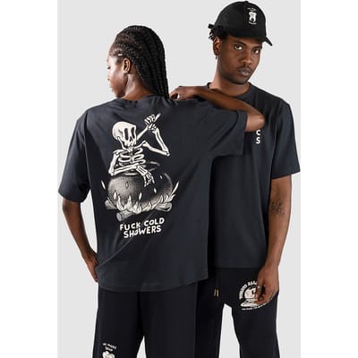 The Dudes Cold Showers Classic Standard T-Shirt zwart