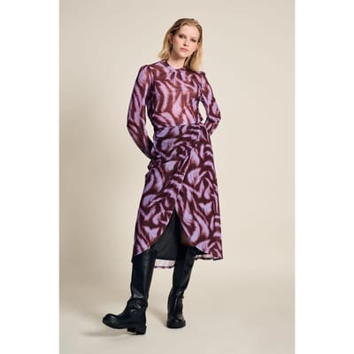 POM Amsterdam Skirt - Feathers Brown Größe: 34 | Midiröcke Outlet | Damen | Braun