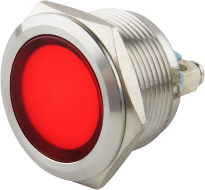 Led indicator | ø 22 mm. | 6-24 Volt DC/AC | Rode uitvoering