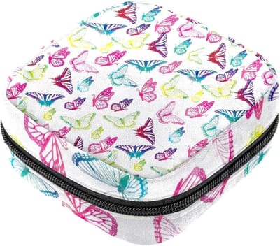 Maandverband Opbergtas - Periode Kit - Persoonlijke Organisatie - Zacht Fluweel Materiaal - 17x17x12 cm - Meerkleurig