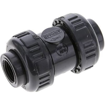 PVC Terugslagklep Rp 1/2'' 0.012-16bar (0.17-232psi)