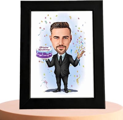 Verjaardag Platform Karikatuur - Karikatuur met Jouw Foto - Cadeau - Verjaardag - Kerst - Kado - Valentijn - Gepersonaliseerd Cadeau
