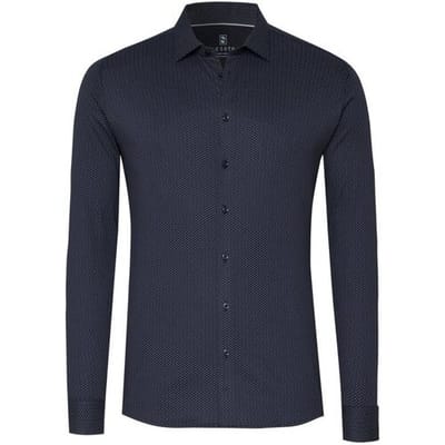 Desoto Overhemd Mini Stitches Pattern Navy / male