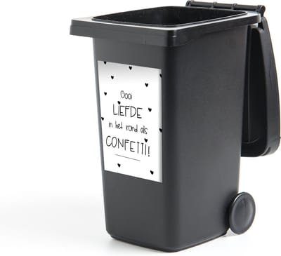 Container sticker Quotes - Liefde - Spreuken - Gooi liefde in het rond als confetti - 40x60 cm - Kliko sticker