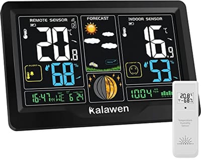 Draadloos Weerstation met Buitensensor en Digitaal Kleurendisplay - Binnen en Buiten