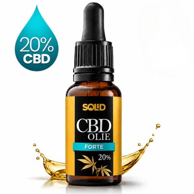 SOLID® CBD Olie Extra Forte 20% - Full Spectrum - 100% Biologisch Geteeld - Hoog Geconcentreerd - CBD Supplementen - 2000mg CBD - 10ml