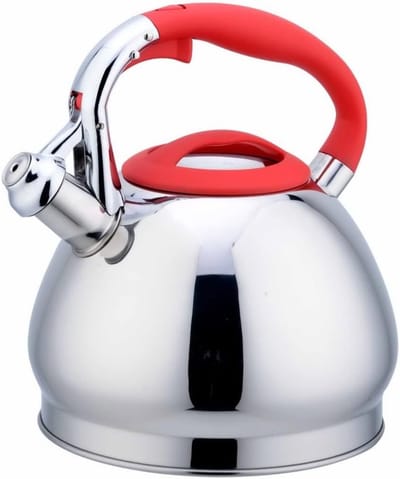 Waterkoker Fluitketel - Hete Ketel Theepot - Kamperen Koken - Snelle Verwarming Roestvrij Staal - 3 Liter Inhoud - Zwart