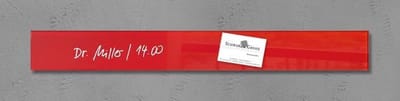 Sigel glasmagneetbord - Artverum - 6.5x55cm - rood - SI-GL139