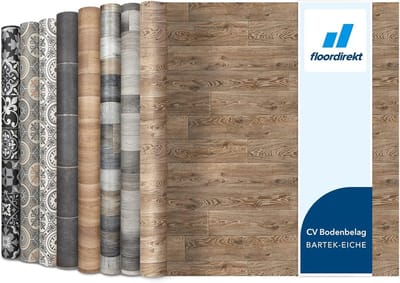 FLOORDIREKT PVC-Vloeren - Bartek Eik - Raymond 4 - Vinyl vloeren - Natuurlijk houteffect - Dikte 2 mm - 200 x 100 cm