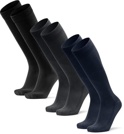DANISH ENDURANCE Kniehoge Bamboe Sokken - Knielengte Super Zacht - Unisex - 3 paar - 35-38