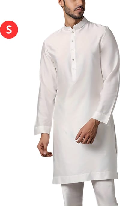 Livano Islamitische Kleding - Djellaba Heren - Moslim Kleding - Arabisch Mannen Kaftan - Alhamdulillah - Wit S