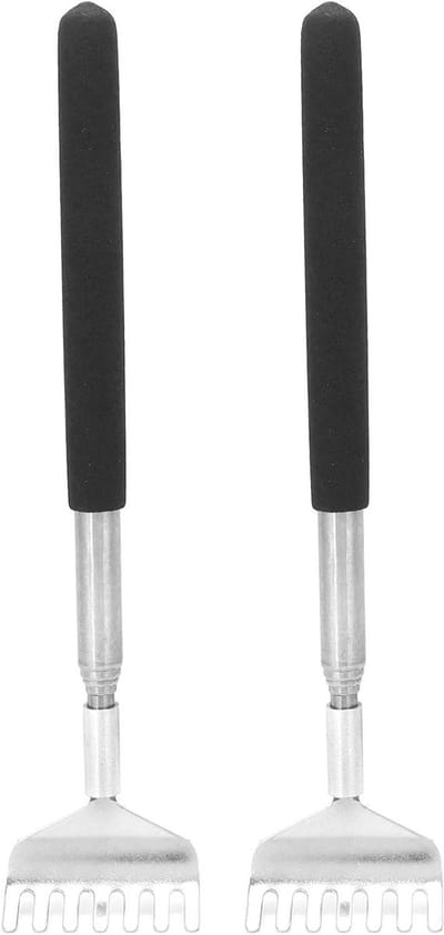 Intrekbare Krabhark - Jeuk Hulp - Verlicht Jeuk - Telescopisch Ontwerp - 20-68cm - Zilver