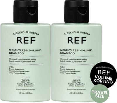 REF Stockholm - Weightless Volume Shampoo + 2x 100ml + Travelsize Voordeel