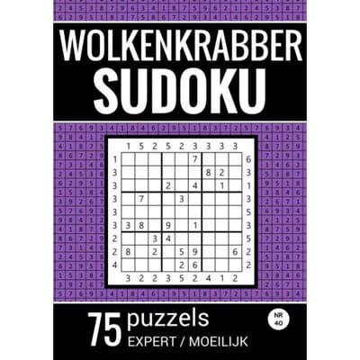 Wolkenkrabber Sudoku - Nr. 42 - 75 Puzzels - Expert / Moeilijk - Sudoku Puzzelboeken
