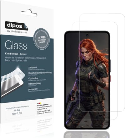 dipos – 2x Pantserfolie geschikt voor Nubia Neo 5 Pro | 9H Screenprotector