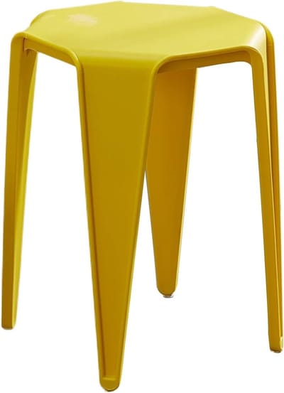 Badkamer Kruk - Douche Zitje - Veilig Douchen - Antislip Voeten - 32x32x46cm - Geel
