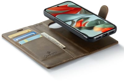 CaseMania Bookcase hoesje geschikt voor Google Pixel 10 - Effen Bruin - Kunstleer - 2-in-1 Magnetisch Uitneembaar Design - Compatible met Qi2 en MagSafe
