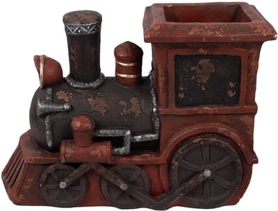 Clayre & Eef Decoratie Beeld Trein 70x30x50 cm Rood Keramisch materiaal