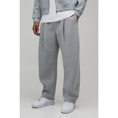 Balloon Fit Bonded Scuba Joggingbroek | Grey Marl | Size XS