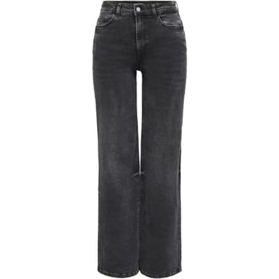 Jacqueline de Yong Jdyfelina-fina hw wide dnm jean darkgrey black denim