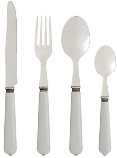 Bestek Lucie Wit - couvert 4 delig - Cote Table