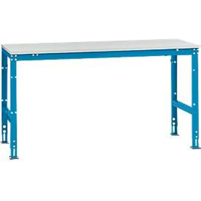 Manuflex basistafel UNIVERSAL Standaard, tafelblad melamine, 1750 x 800, lichtblauw