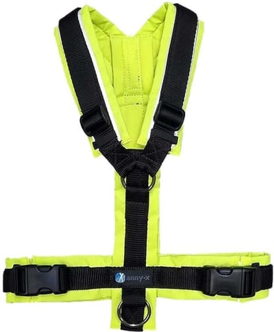 AnnyX Hondentuig - PROTECT - LIMITED EDITION - Speurtuig - Zwart/Neongeel - maat M - Borstomvang 62-74cm - Gewicht hond 18-30 kg
