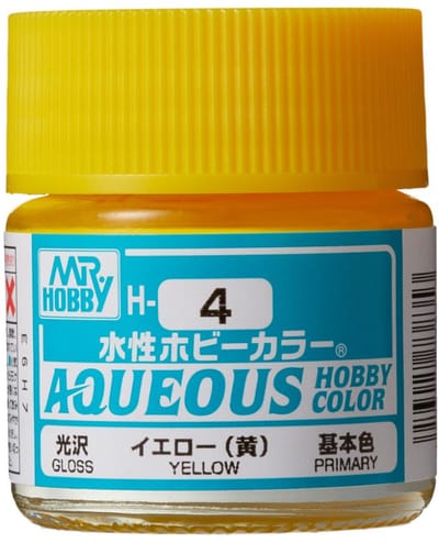Gunze H-004 - Yellow Glanzend - Mr. Hobby Aqueous Modelbouwverf 10ml