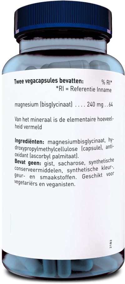 Orthica Magnesium Bisglycinaat-120 - 2 x 60 capsules - Voordeelverpakking