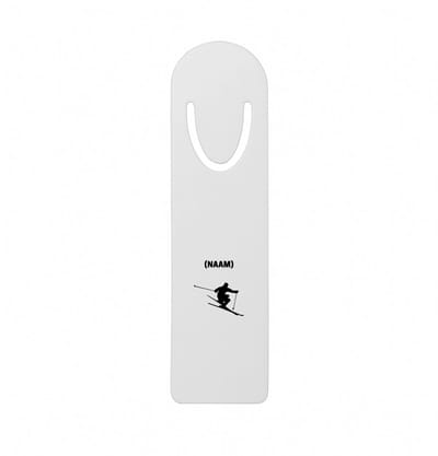 Hacebo® - Skiën metalen boekenlegger - Sport - Skiër - Wintersport Bladwijzer boekenleggers - 12.7 cm x 3.2cm