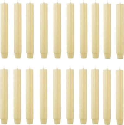 Rustik Lys dinerkaarsen pak van 20 stuks in de kleur Pala Banana Ø 2.6 x 18 cm H 20 100% Oekö-tex katoenen lont, RAL gecertificeerde paraffine