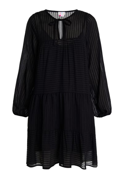IZIA Midi-jurk met gestreept dessin Dames zwart